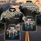 BlueJose Darts Leopard Lips Dartboard Personalized Name, Team Name Shirt (6 Colors)