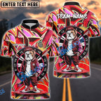 BlueJose Darts Street Bulldog Graffiti Multicolor Options Personalized Name Shirt (4 Colors)
