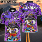 BlueJose Darts Street Style Bulldog King Personalized Name, Team Name Shirt (4 Colors)