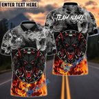 BlueJose Darts Fierce Wolf Darts Flame Art Personalized Name, Team Name Unisex Shirt (4 Colors)