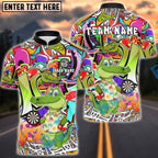 BlueJose Darts Crocodile Cartoon Personalized Name Shirt