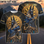 BlueJose Darts Anubis Egyptian Gold Mystic Design Multicolor Options Personalized Name Shirt (6 Colors)