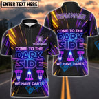 BlueJose Darts Neon Quote Come To The Dark Side We Have Darts Personalized Name Shirt