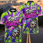 BlueJose Darts Don‚Äôt Panic Graffiti Art Funny Dartboard Customized Name, Team Name 3D Shirt (4 Colors)