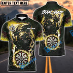 BlueJose Darts Electric Panther Lightning Dartboard Personalized Name, Team Name Shirt (6 Colors)