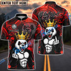 BlueJose Darts Panda King Savage Mood Customized Name, Team Name 3D Shirt (4 Colors)