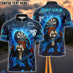 BlueJose Darts Bulldog Fire Flames Customized Name, Team Name 3D Shirt (4 Colors)