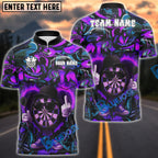 BlueJose Darts Flaming Dartboard Attitude Graffiti Pattern Personalized Shirt (4 Colors)