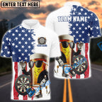BlueJose Darts Funny Beer Us Flag Personalized Name, Team Name Shirt