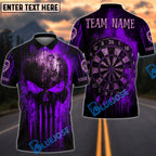 BlueJose Darts Punisher Skull Blood Dartboard Personalized Name, Team Name Unisex Shirt (4 Colors)