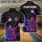 BlueJose Darts Arrow Rain Dartboard Design Personalized Name, Team Name Unisex Shirt (4 Colors)