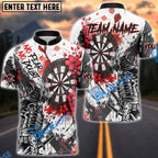 BlueJose Darts Samurai Warrior Cherry Blossom Design Personalized Name, Team Name Unisex Shirt (4 Colors)