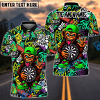 BlueJose Darts Funky Monkey Graffiti Customized Name, Team Name 3D Shirt (4 Colors)