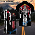 BlueJose Darts American Flag Punisher Flaming Personalized Name Shirt
