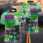 BlueJose Darts ‚ÄúNever Miss, Always Hit‚Äù Dartboard Street Personalized Name, Team Name Shirt (4 Colors)