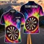 BlueJose Darts Rainbow Smoke Dartboard Personalized Name Shirt