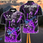 BlueJose Darts Electric Lion Dartboard Lightning Design Multicolor Options Personalized Name Shirt (6 Colors)