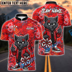 BlueJose Darts Cartoon Wolf Graffiti Personalized Name, Team Name Unisex Shirt (4 Colors)