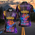 BlueJose Darts Neon Funny Quote My Dart Technique Is Top Secret Even I Don‚Äôt Know What I‚Äôm Doing Personalized Name Shirt