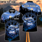 BlueJose Darts Neon Holographic Lips Dartboard Customized Name, Team Name 3D Shirt (4 Colors)