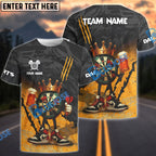 BlueJose Darts King DartBoard With Beer Design Customized Name, Team Name 3D Shirt (4 Colors)
