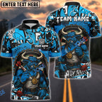 BlueJose Darts Bull Minotaur Dartboard Customized Name, Team Name 3D Shirt (4 Colors)