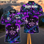 BlueJose Darts Flaming Dartboard Attitude Graffiti Pattern Personalized Shirt (4 Colors)