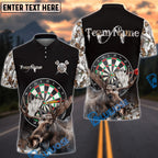 BlueJose Darts Moose Hunting Camo Multicolor Options Personalized Name Shirt For Women (4 Colors)