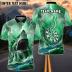 BlueJose Darts Shark and Lightning Customized Name, Team Name 3D Shirt (4 Colors)