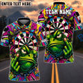 BlueJose Darts Frog Graffiti Dartboard Colorful Street Art Personalized Name Shirt