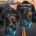 BlueJose Darts Skull Reaper Customized Name, Team Name 3D Shirt (4 Colors)