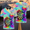 BlueJose Darts Bear Rainbow Melt Art Personalized Name Shirt