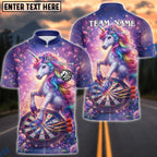 BlueJose Darts Flower Garden Unicorn Sparkle Personalized Name Shirt