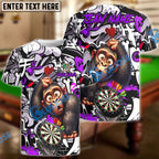 BlueJose Darts Monkey Graffiti Personalized Name, Team Name Unisex Shirt (4 Colors)