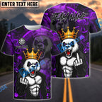 BlueJose Darts Panda King Savage Mood Customized Name, Team Name 3D Shirt (4 Colors)
