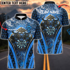 BlueJose Darts Bull Head Flames Customized Name, Team Name 3D Shirt (4 Colors)