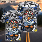 BlueJose Darts Cool Middle Finger Duck Multicolor Options Personalized Name Shirt (4 Colors)