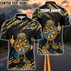 BlueJose Darts Leopard Cartoon Character Design Multicolor Options Personalized Name Shirt (6 Colors)