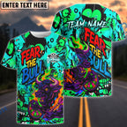 BlueJose Darts Fear The Bull Graffiti Style Customized Name, Team Name 3D Shirt (4 Colors)