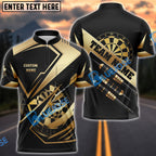 BlueJose Darts Gold Modern Dartboard Pro Style Personalized Name, Team Name Unisex Shirt (6 Colors)