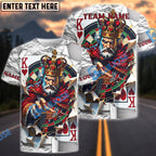 BlueJose Darts King of Hearts Royal Playing Card Personalized Name Shirt