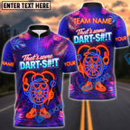 BlueJose Darts Neon Bull‚Äôs-Eye Dart-Shit Attitude Personalized Name Shirt