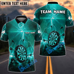 BlueJose Darts Lightning Glow Storm Personalized Name, Team Name Unisex Shirt (4 Colors)