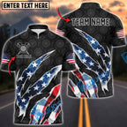 BlueJose Darts Patriotic Scratch Personalized Name, Team Name Shirt (2 Colors)