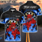 BlueJose Darts Red Bull Fire Personalized Name, Team Name Unisex Shirt (4 Colors)