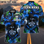 BlueJose Darts Flaming Dartboard Attitude Graffiti Pattern Personalized Shirt (4 Colors)