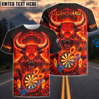 BlueJose Darts Red Bull Demon Personalized Name, Team Name Unisex Shirt (4 Colors)