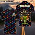 BlueJose Darts Rasta Frog Colorful Leaf Design Personalized Name Shirt