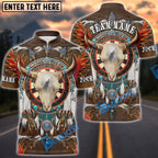 BlueJose Darts Native American Skull Personalized Name, Team Name Shirt