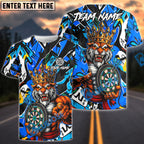 BlueJose Darts Muscle Tiger King With Dartboard Design Personalized Name, Team Name Unisex Shirt (4 Colors)